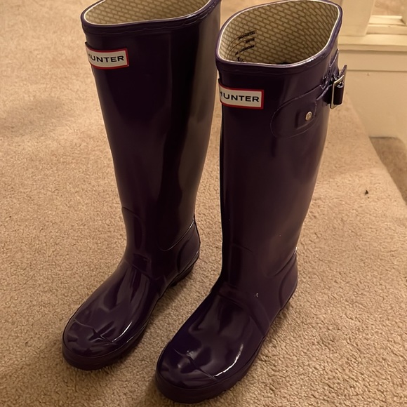 HUNTER purple rain boots - Picture 2 of 5